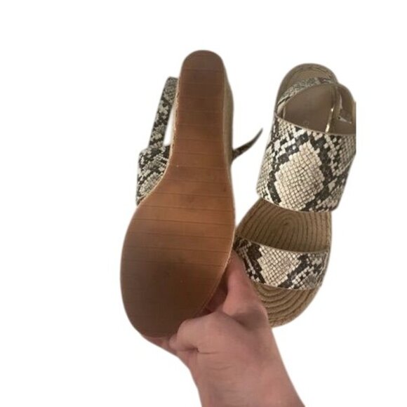 Kenneth Cole Womens Snakeskin Print Espadrille Wedges Size 7.5M - Picture 7 of 8